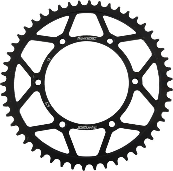Supersprox Rear Steel Sprocket 50T Black Fits 80-16 Kawasaki Suzuki