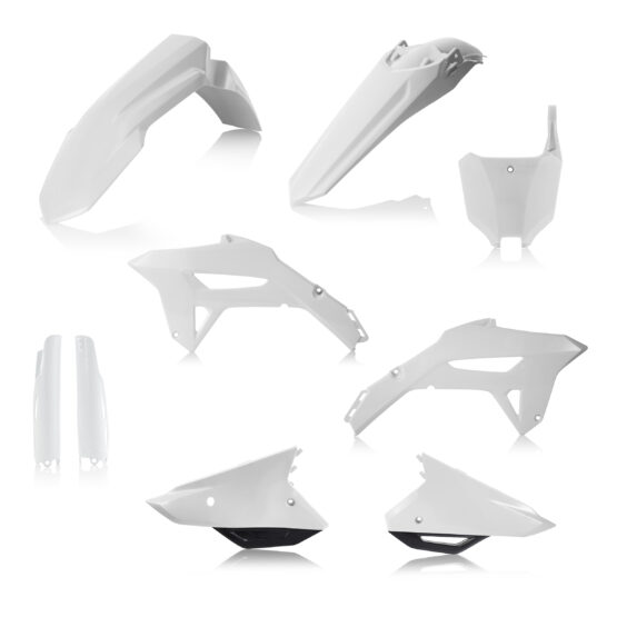 Acerbis Full Plastic Kit White/Black For Honda CRF250R 22+ CRF450R 21-24