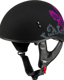 GMAX HH-65 Corvus Helmet Matte Black/Purple/Grey XS