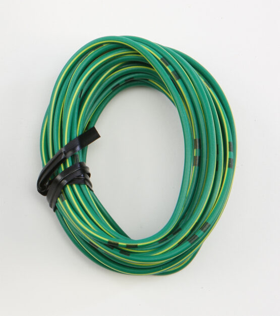 13' Color Match Electrical Wire - Green / Yellow 14A/12V 20AWG - Image 2