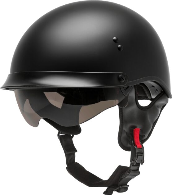 GMAX HH-65 Full Dressed Half Helmet Matte Black Medium