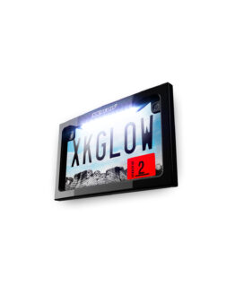 XKGLOW Lighted License Plate Frame Black with White LED Universal