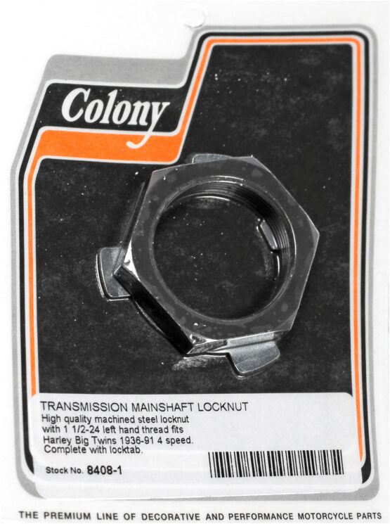 Transmission Mainshaft Locknut Fits Big Twin 1936-1991 - Image 2