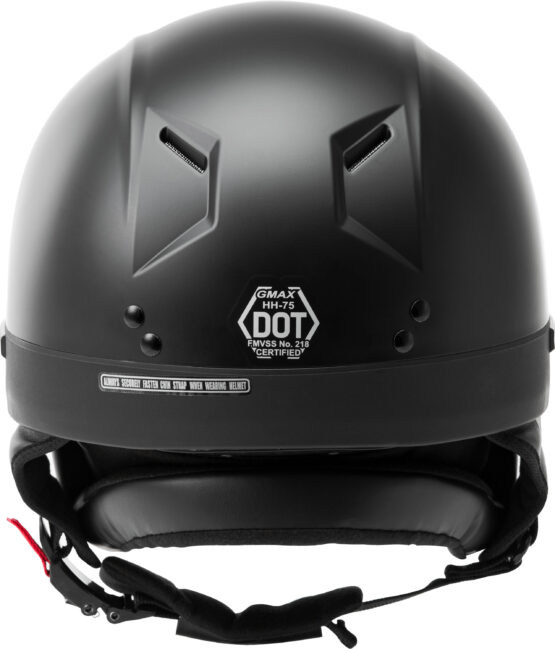 GMAX HH-75 Half Helmet Matte Black Medium - Image 5