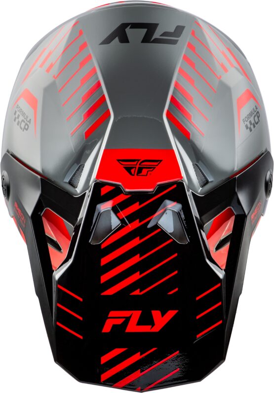 Fly Racing Formula CP Slice Helmet Grey/Red/Black 2X - Image 4