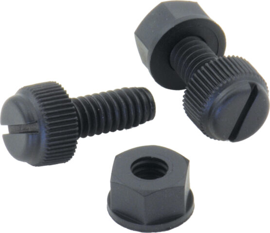 BOLT Nylon License Plate Bolt and Nut Kit 50 Pack Black - Image 2