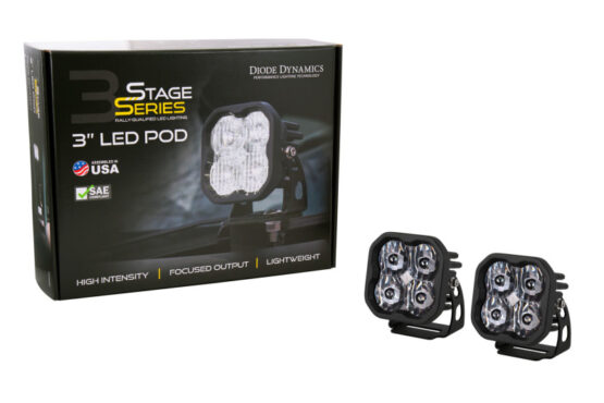 SS3 LED Pod Sport - White SAE Fog Standard (Pair) - Image 6