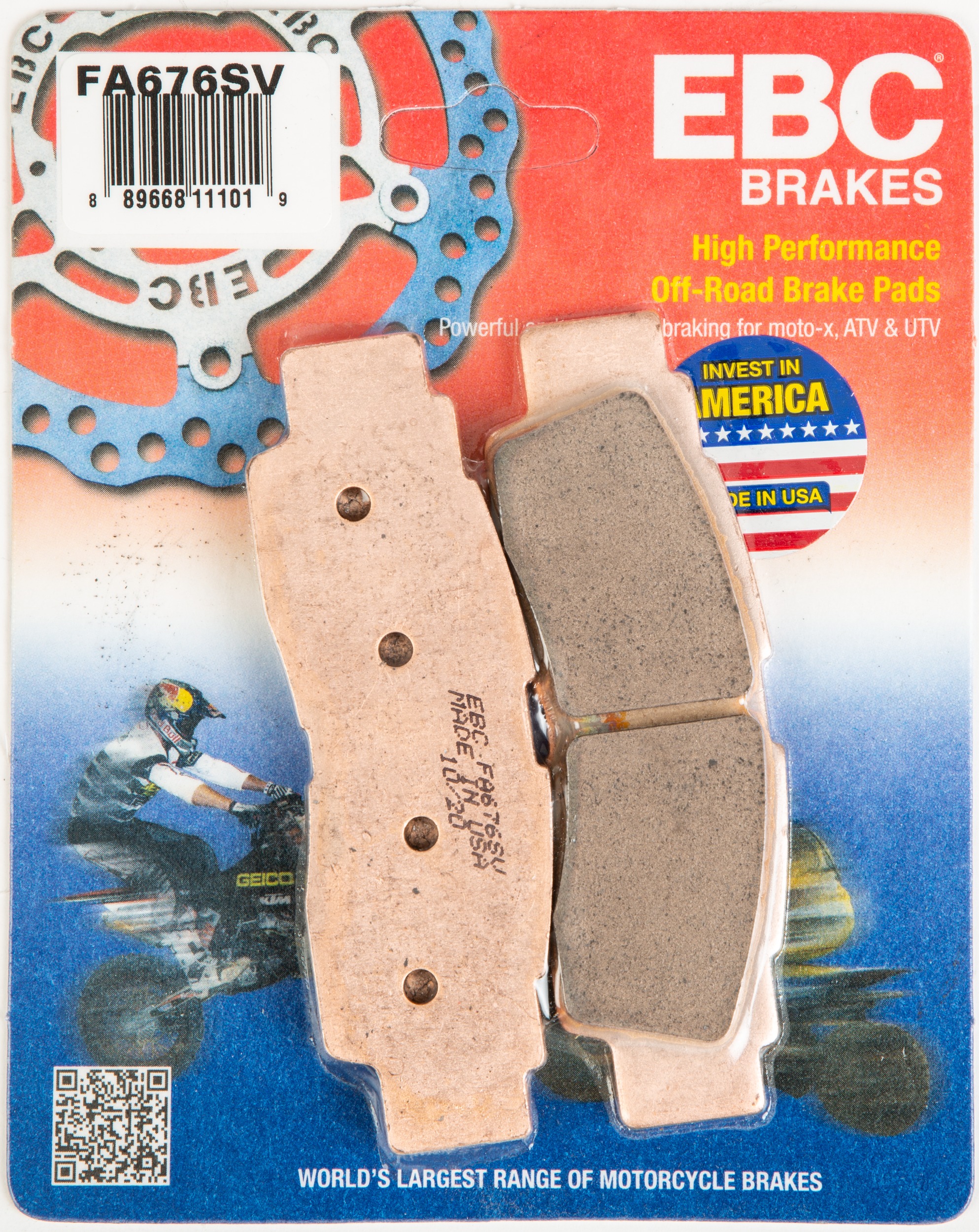 EBC SV Series Severe Duty Sintered Brake Pads FA676SV For Yamaha YXZ 1000R - Image 3