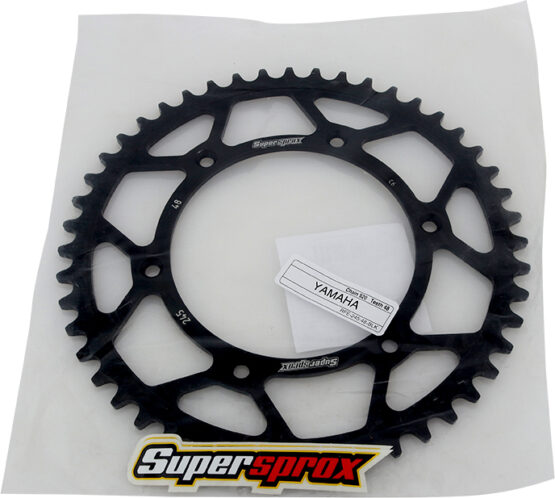 Supersprox Steel Rear Sprocket 48T Black Fits Yamaha 520 Chain - Image 3