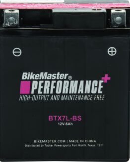 BikeMaster BTX7L-BS Maintenance Free Battery Replaces YTX7L-BS 12V 75CCA