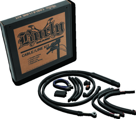 Burly Brand Jail Bar 12in Cable Kit Black ABS For Harley Softail/Fat Bob - Image 3