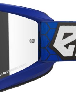 EKS Brand Flat Out Mirror Goggle Royal Blue Silver Mirror