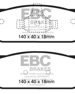 EBC Greenstuff Front Brake Pads DP22146 Fits 2016-2017 Smart Fortwo 0.9L Turbo