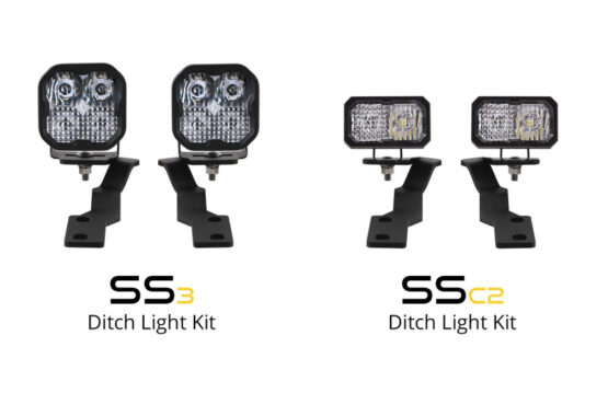Diode Dynamics SS3 LED Ditch Light Kit White Combo Fits 16-21 Toyota Tacoma - Image 2