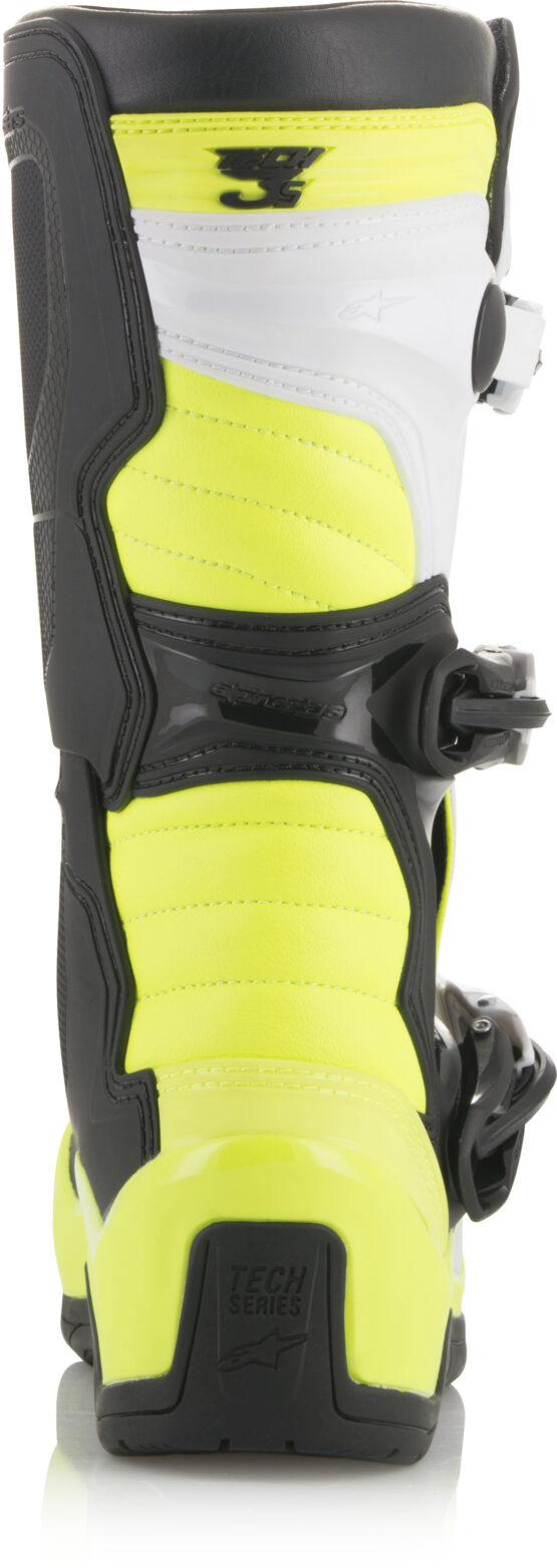 Tech 3S Boots Black/White/Yellow Size 8 - Image 5