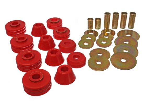 Energy Suspension Red Body Mount Set Fits 73-80 GM C-10 C1500 2WD