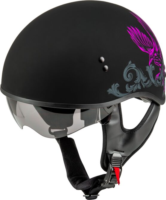 GMAX HH-65 Corvus Helmet Matte Black/Purple/Grey XS - Image 3