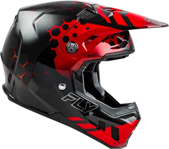 Fly Racing Formula CC Tektonic Helmet Black/Red/Orange Medium - Image 3