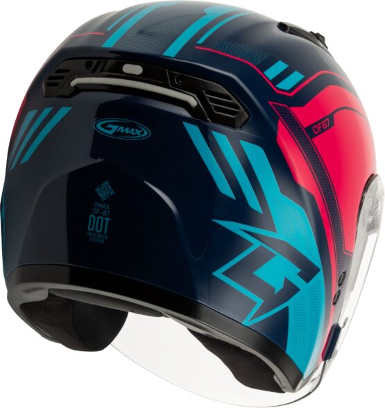 GMAX OF-87 Duke Helmet w/LED Light Blue/Red Large - Image 5