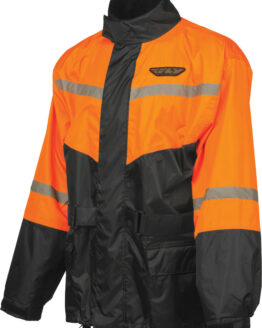 Fly Racing 2-Piece Rain Suit Black/Orange Large