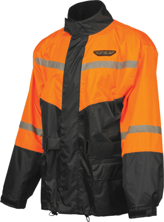 FLY Racing 2-Piece Rain Suit Black/Orange 2X-Large