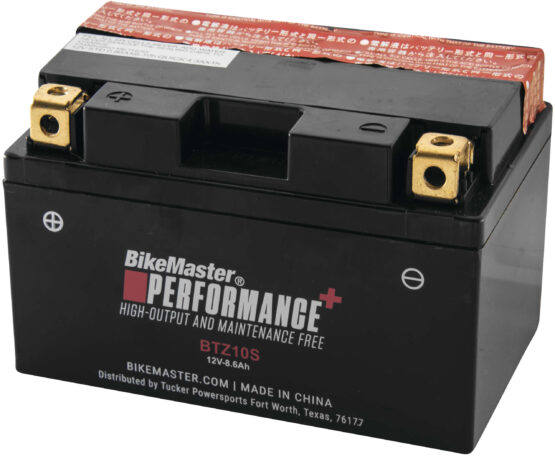 BikeMaster Maintenance Free Battery BTZ10S 12V 130CCA Replaces YTZ10S