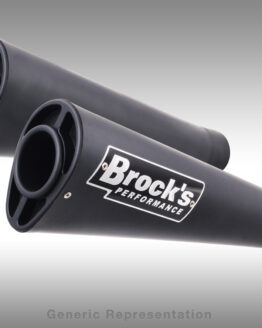 Alien Head 14" Black Dual Slip On Exhaust