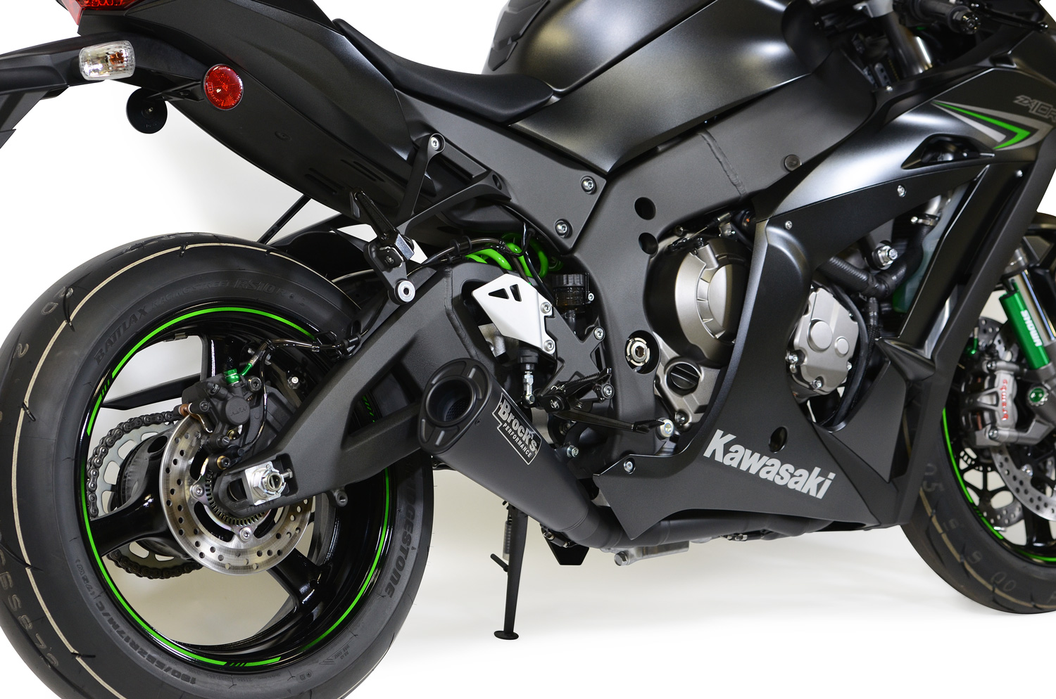 Brock's Alien Head 2 Black Full Exhaust Fits Kawasaki ZX10R - Image 5