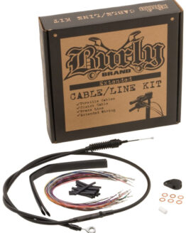 Extended Black Control Cable Kit For Baggers - 13" tall bars (ABS)