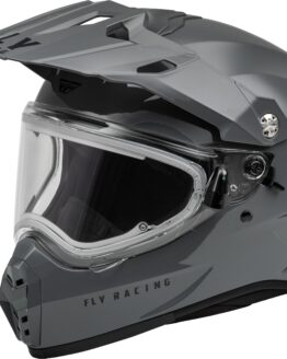 Fly Racing Trekker CW Solid Snow Helmet Electric Shield Grey Large