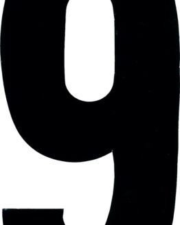 #9 6" Tall Black "Extreme" Stick-On Race Numbers - 3 Pack