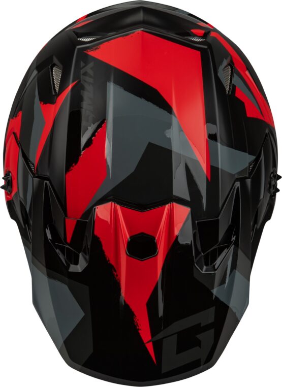 GMAX MX-96 Splinter Helmet Black/Red Medium - Image 3