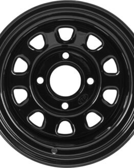DELTA WHEEL BLACK FRONT 12X7 4+3 4/137