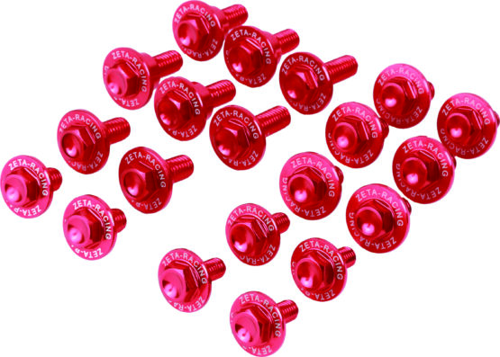 ZETA Aluminum Body Bolt Kit Red For Honda CRF250L/M/LA 2013-2020