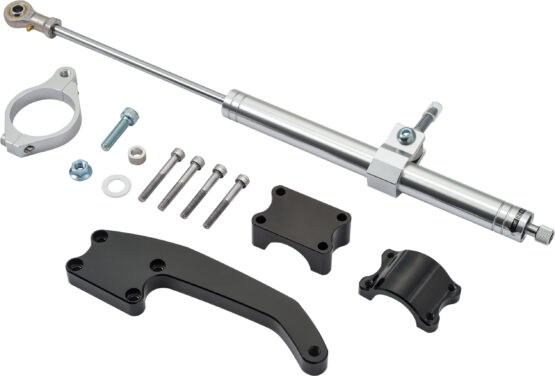 HardDrive Steering Damper Silver For 17-Up Harley FLT Models