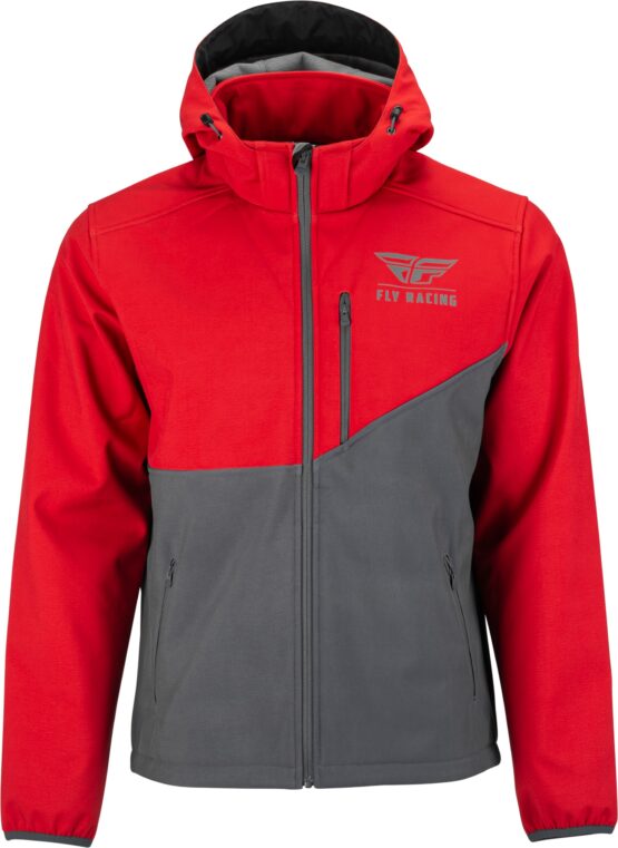 Fly Racing Checkpoint Jacket Grey/Red Large