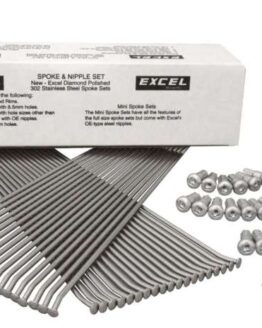 Excel Front Spoke/Nipple Set 9 Gauge Silver 36 Qty w/ Wrench Fits Suzuki