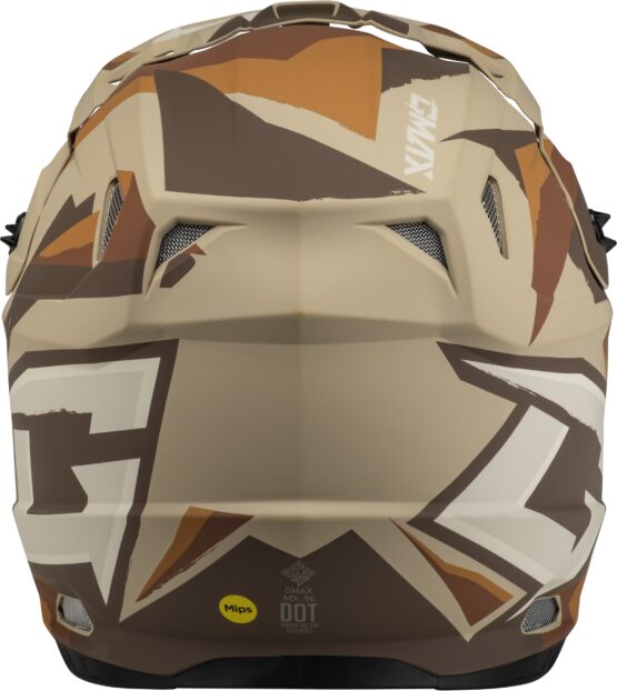 GMAX MX-96 Splinter Helmet Matte Brown/Tan/White 2X-Large - Image 4