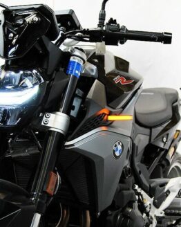 New Rage Cycles Front LED Turn Signals Black for 20-24 BMW F900R