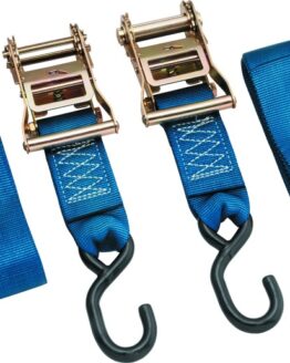 BikeMaster 2x84in Ratchet Tiedown Pair - Blue