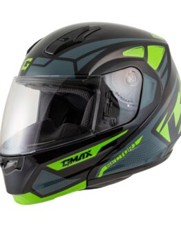 GMAX MD-04 Sector Modular Helmet Black/Green/White Large