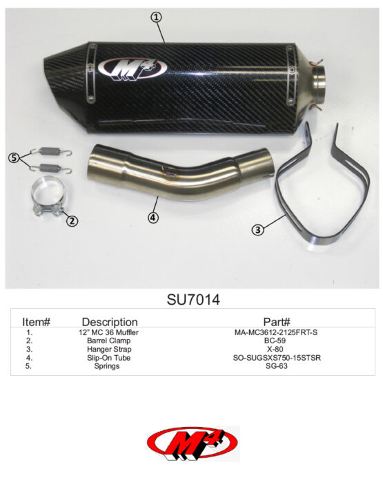 MC36 Carbon Fiber Slip On Exhaust - Image 2