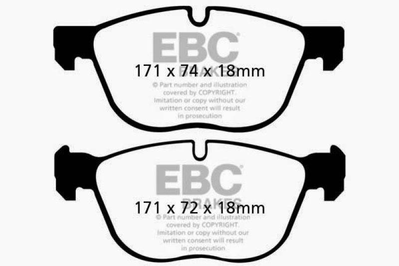 EBC Yellowstuff Front Brake Pads Semi-Metallic DP41938R Fits 07-10 BMW X5 3.0 - Image 3