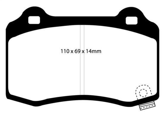 EBC Greenstuff 6000 Rear Brake Pads DP61788 Fits 06-10 Jeep Grand Cherokee SRT-8 - Image 2