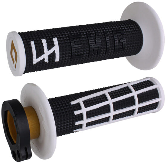 ODI Emig 2.0 V2 Lock-On Grips Black/White Pair