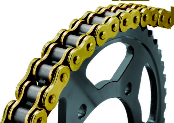 BikeMaster 420Hx120 Heavy-Duty Motorcycle Chain Gold/Gold