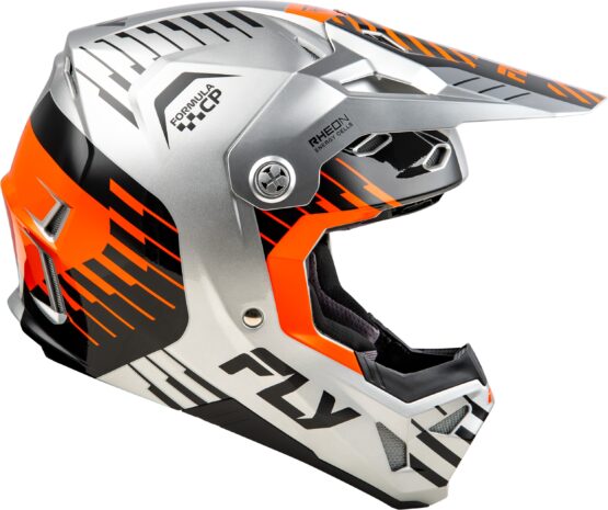 Fly Racing Formula CP Slice Helmet Grey/Orange/Black SM - Image 3