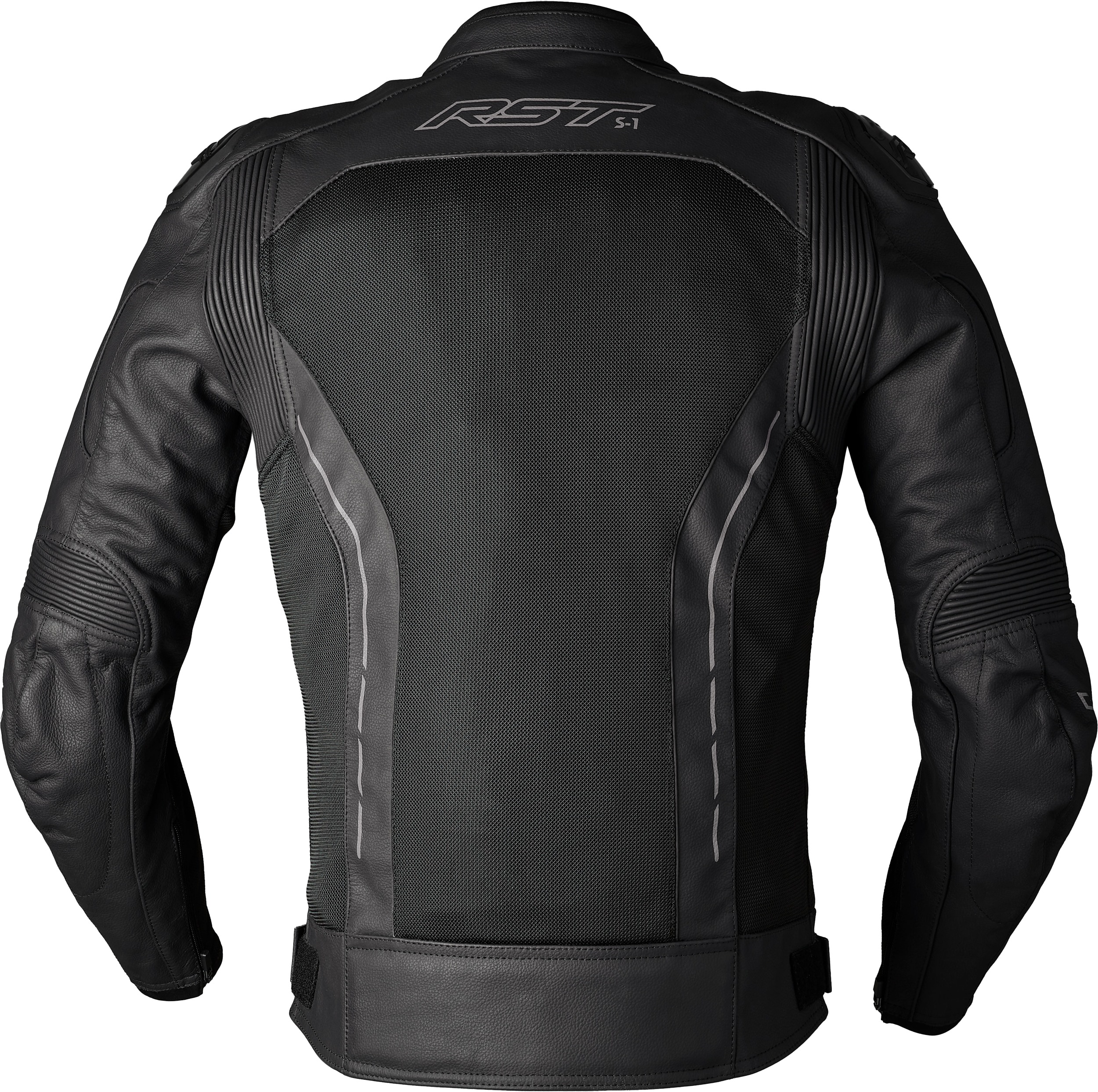 RST S1 Mesh CE Jacket Black/Black Leather X-Small - Image 4