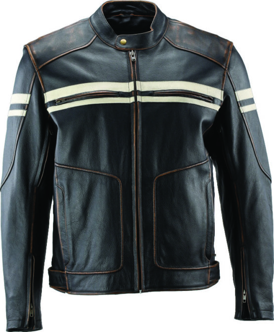 Kuryakyn Hoodlum Vintage Leather Jacket Black 3XL Men's