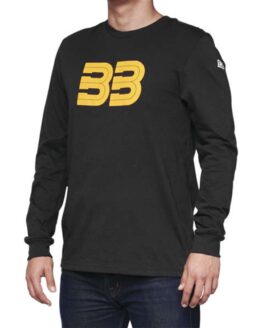 100% Bb33 L/S Tee Blk Xl